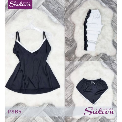 -Ensemble pyjama rose 3 psc -PSB5