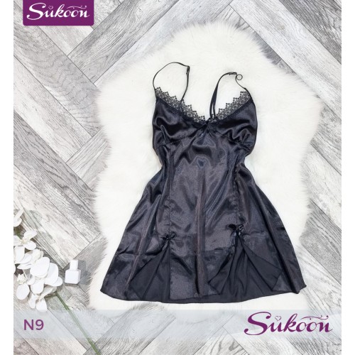 -Nuisette en satin -N9