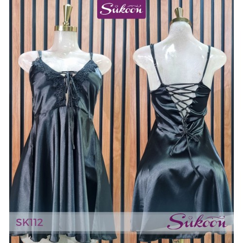 -Robe en satin -SK112
