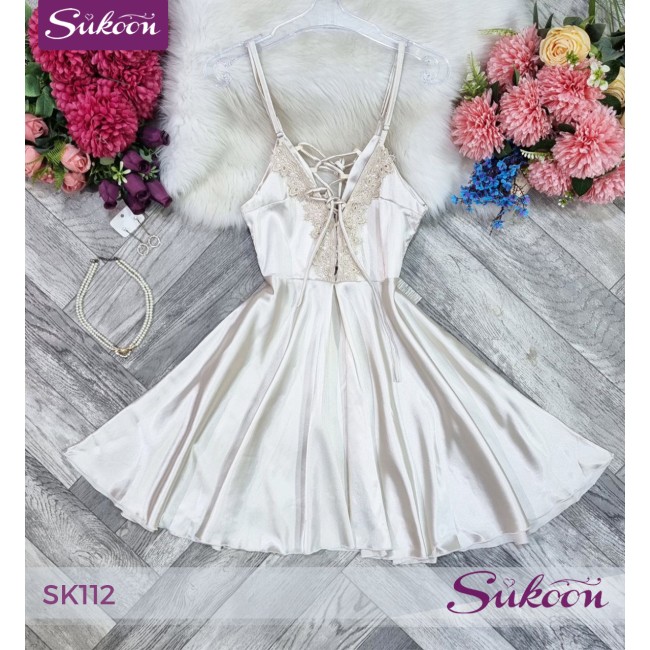 -Robe en satin -SK112