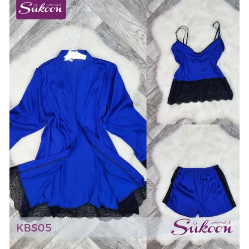 -Pyjama dentelle 3psc -KBS05