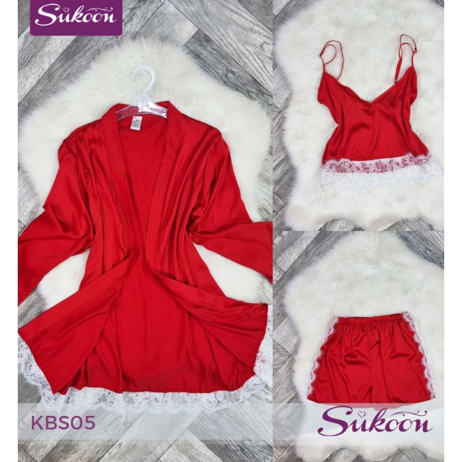 -Pyjama dentelle 3psc -KBS05