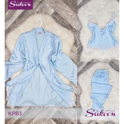 Ensemble 3 pieces en satin -KPB3