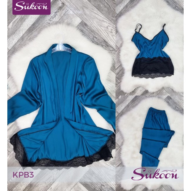 Ensemble 3 pieces en satin -KPB3