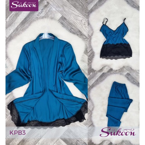 Ensemble 3 pieces en satin -KPB3
