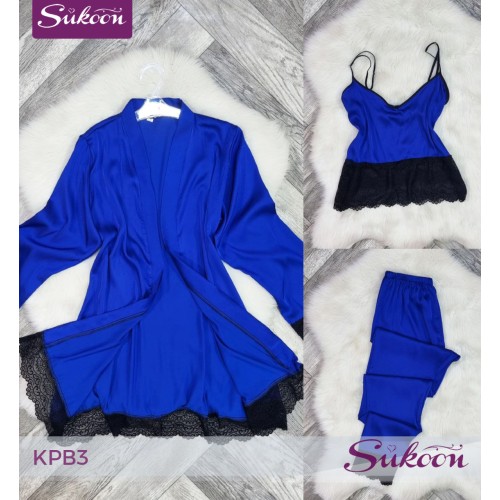 Ensemble 3 pieces en satin -KPB3