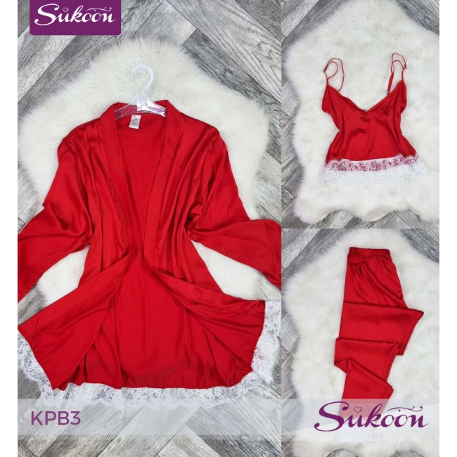 Ensemble 3 pieces en satin -KPB3