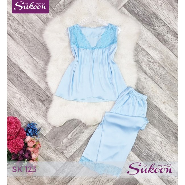 -Satin Dream Pyjama"-SK123" راحة أنثوية بلمسة...