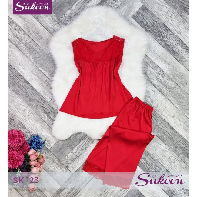 -Satin Dream Pyjama"-SK123" راحة أنثوية بلمسة...