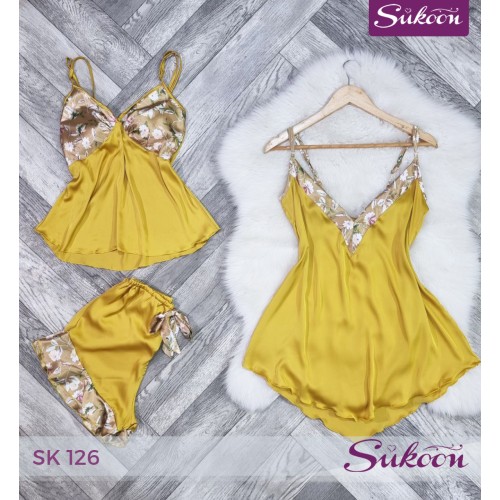 -Pyjama 3 psc”-SK126“ – 😍لأن الأناقة تبدأ من لحظة الراحة