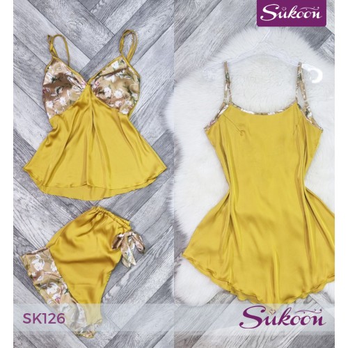 -Pyjama 3 psc”-SK126“ – 😍لأن الأناقة تبدأ من لحظة الراحة