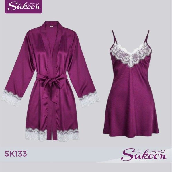 Désabillé Satiné نعومة الحرير مع لمسات دونتال -SK133- 2