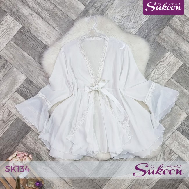 Désabillé Blanc Élégant 🤍بساطة راقية بلمسة...