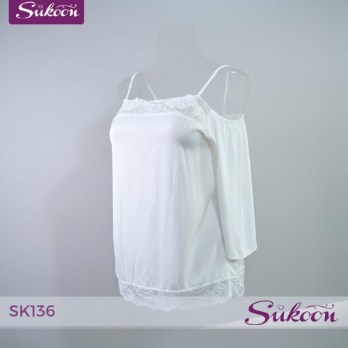 -White Elegance -SK136 🤍 أوتفيت أنثوي بتفاصيل دونتال راقية