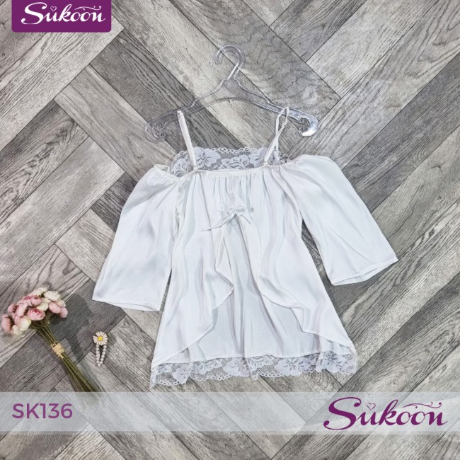 -White Elegance -SK136 🤍 أوتفيت أنثوي بتفاصيل...
