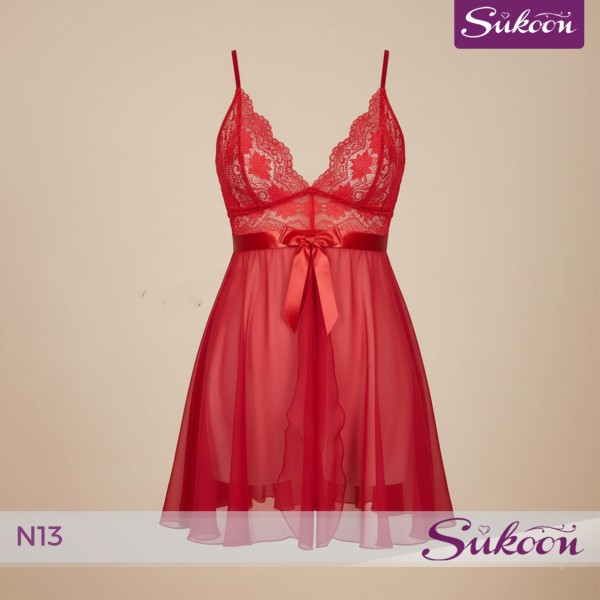 Nuisette dentelle & mousseline | أنوثة تنساب بنعومة -N13-