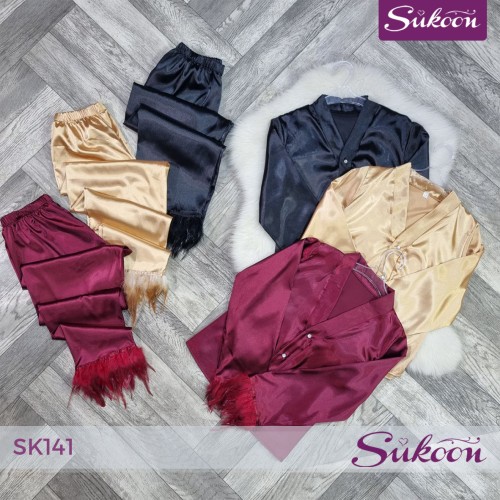 -Pyjama chic à plumes -SK141