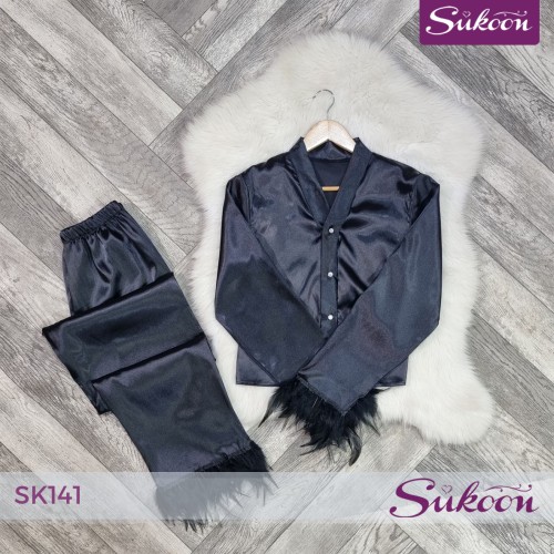 -Pyjama chic à plumes -SK141