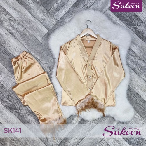 -Pyjama chic à plumes -SK141