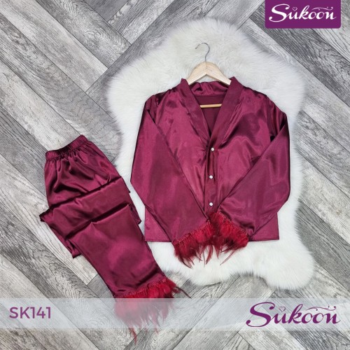 -Pyjama chic à plumes -SK141
