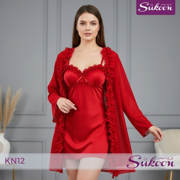 Déshabillé 2 pièces | أناقة متكاملة -KN12-