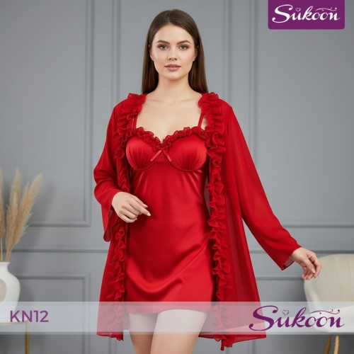 Déshabillé 2 pièces | أناقة متكاملة -KN12-