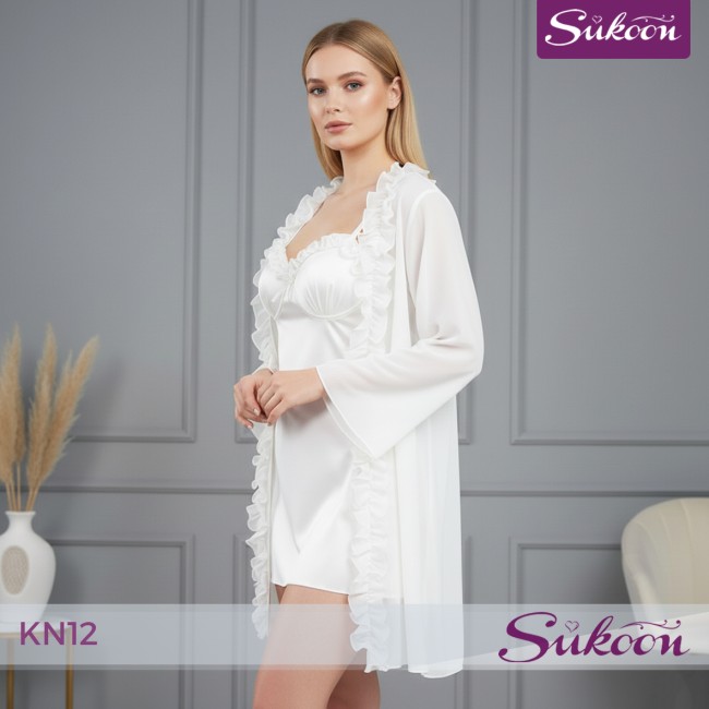 Déshabillé 2 pièces | أناقة متكاملة -KN12-
