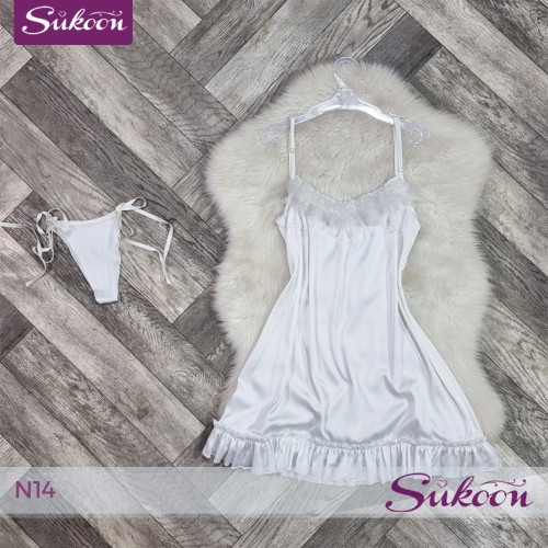 نويزات ساتان بلمسة ريش… نعومة تلفت الأنظار -N14-