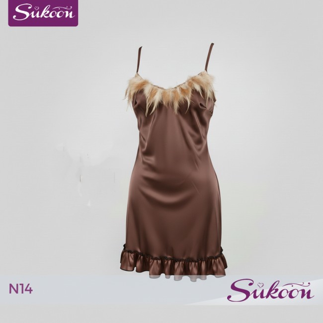 نويزات ساتان بلمسة ريش… نعومة تلفت الأنظار -N14-