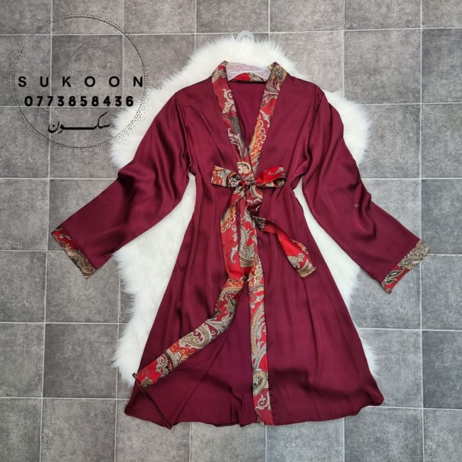 Ensemble pyjama en soie décorée -EGSG3-