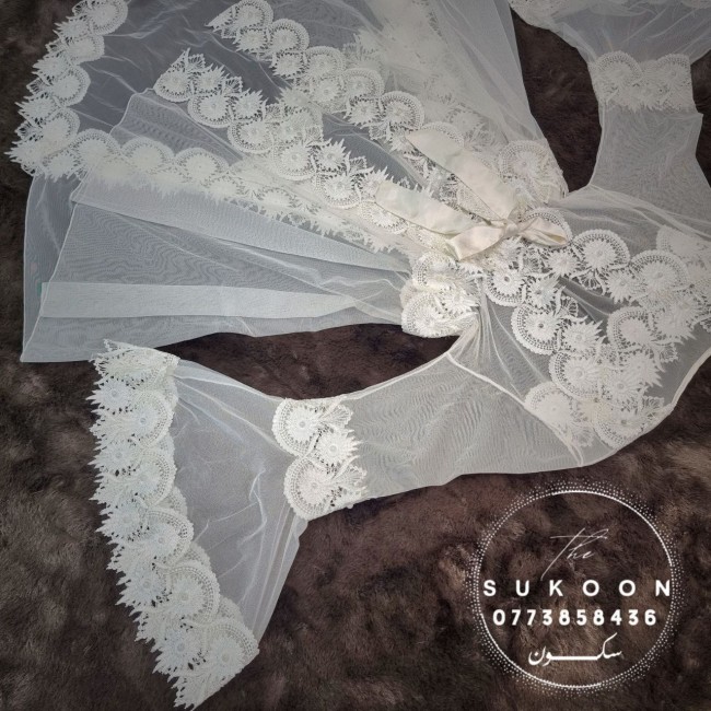 Déshabillé midi pour femme mariée