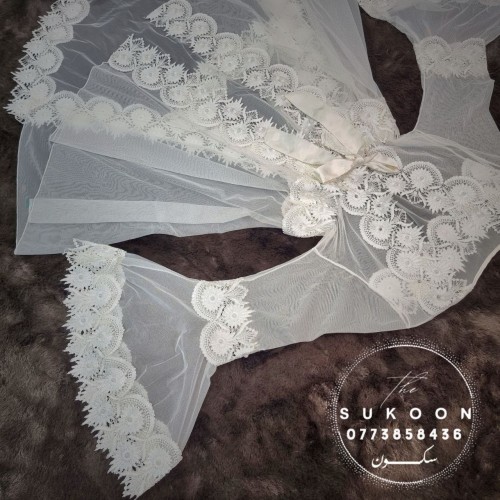 Déshabillé midi pour femme mariée