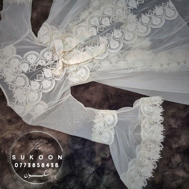 Déshabillé midi pour femme mariée