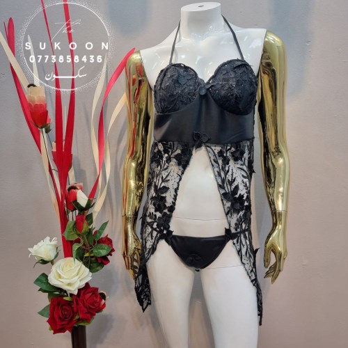 nuisette court en satin