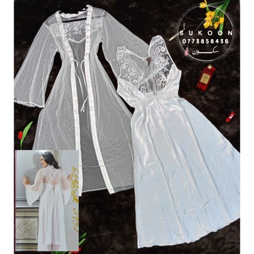 Déshabillé long pour femme mariée