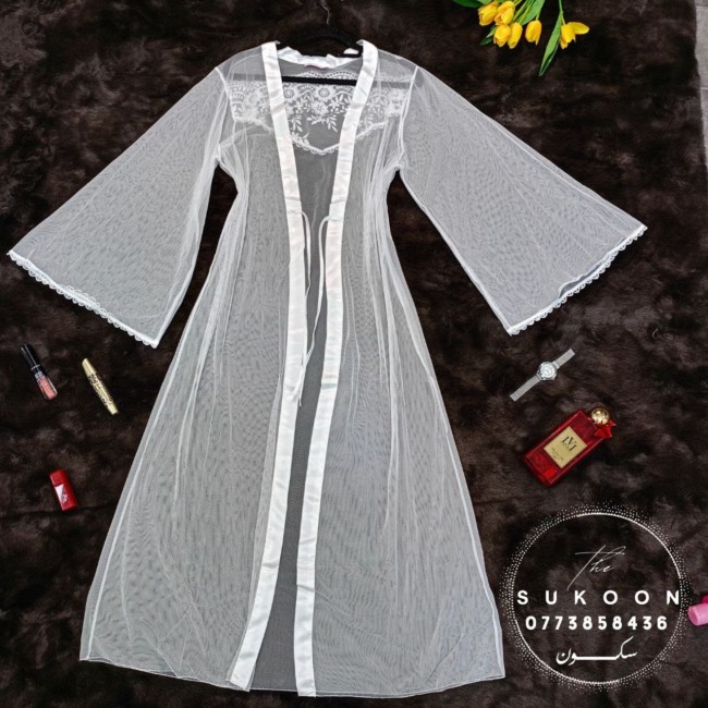 Déshabillé long pour femme mariée