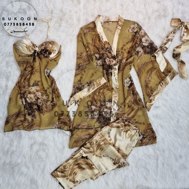 -Ensemble pyjama 04 pcs a fleur-PFM3P